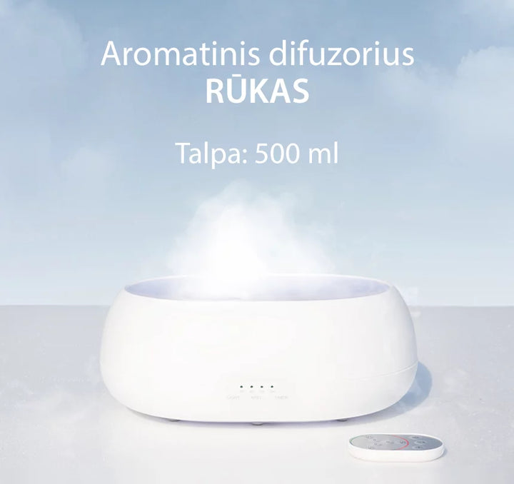 Oro drėkintuvas - Aromatinis difuzorius "RŪKAS", 500ml