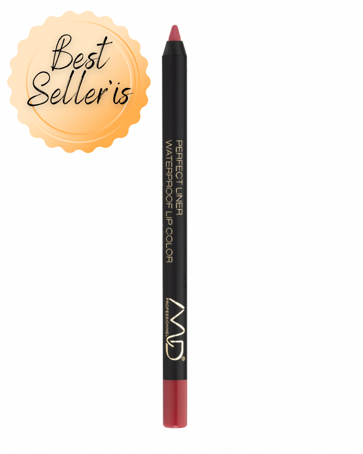 MD PROFESSIONNEL atsparus vandeniui lūpų pieštukas PERFECT LINER WATERPROOF, įv. spalvų