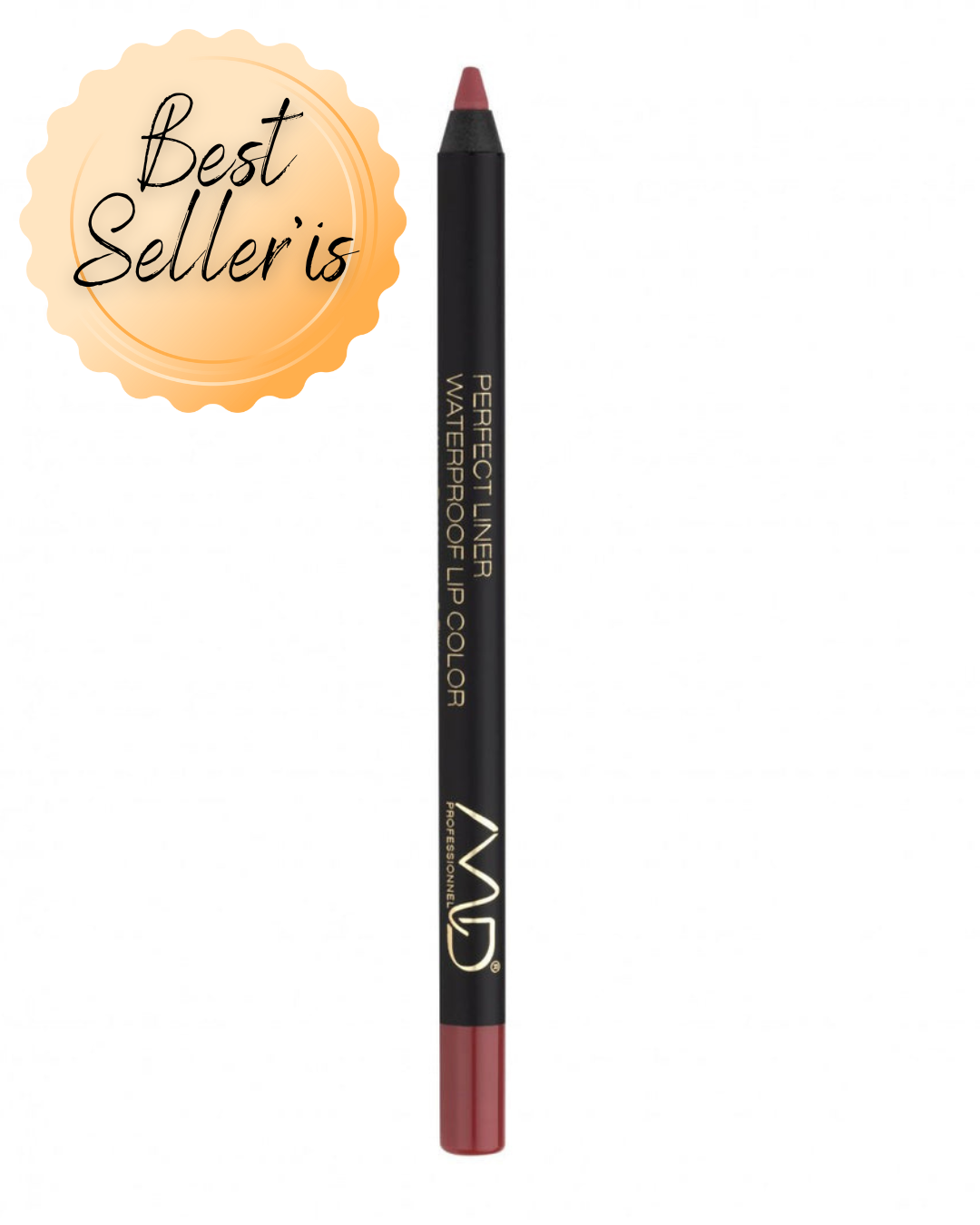 MD PROFESSIONNEL atsparus vandeniui lūpų pieštukas PERFECT LINER WATERPROOF, įv. spalvų