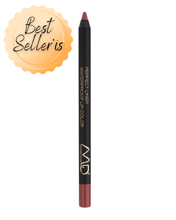 MD PROFESSIONNEL atsparus vandeniui lūpų pieštukas PERFECT LINER WATERPROOF, įv. spalvų