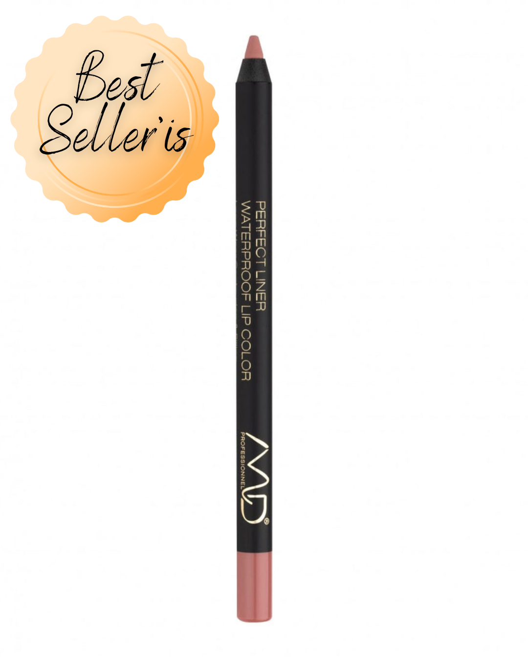 MD PROFESSIONNEL atsparus vandeniui lūpų pieštukas PERFECT LINER WATERPROOF, įv. spalvų