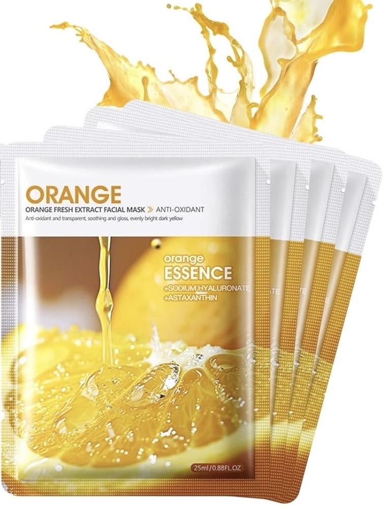 Korėjietiška Anti-oxidant lakštinė veido kaukė ORANGE FRESH, 1 vnt