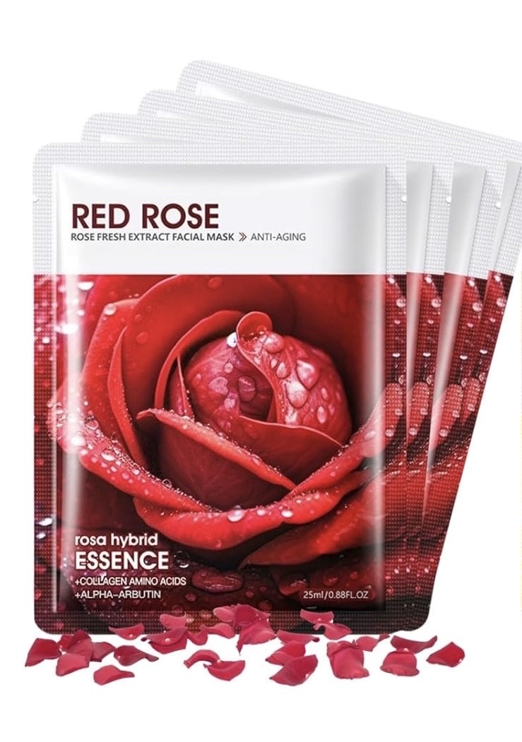 Korėjietiška Anti-aging lakštinė veido kaukė ROSE FRESH, 1 vnt