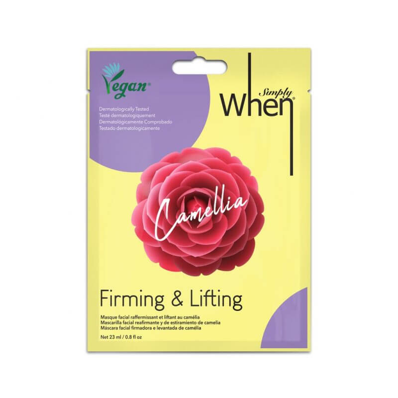Simply When® Camellia veganiška stangrinanti veido kaukė, 1 vnt.