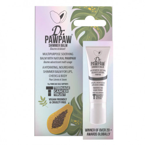 DR. PAWPAW Multipurpose Shimmer Balm daugiafunkcis, blizgesio suteikiantis lūpų balzamas, 10 ml - NudeMoon