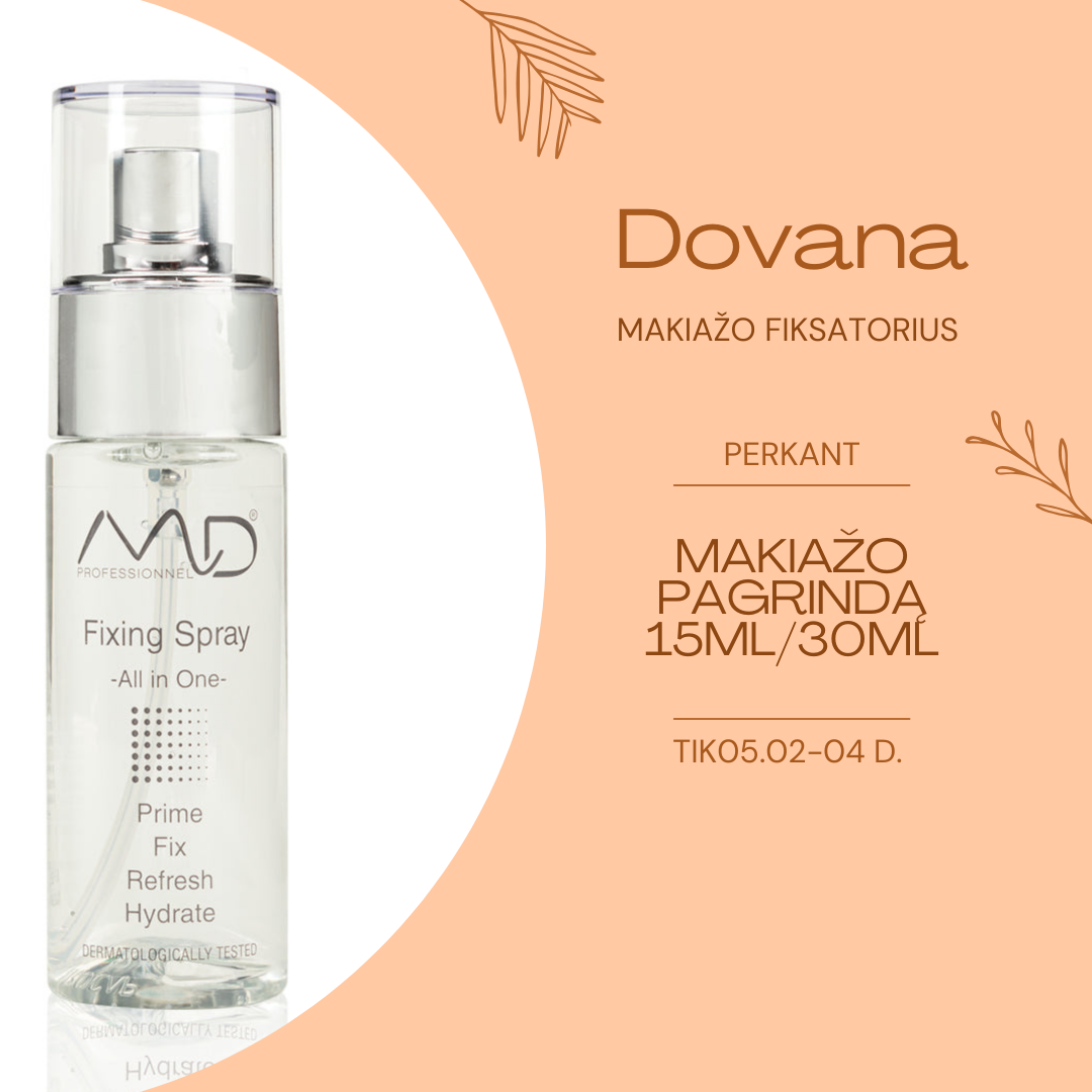 * DOVANA!!! MD PROFESSIONNEL makiažo fiksatorius ALL IN ONE, 50 ml