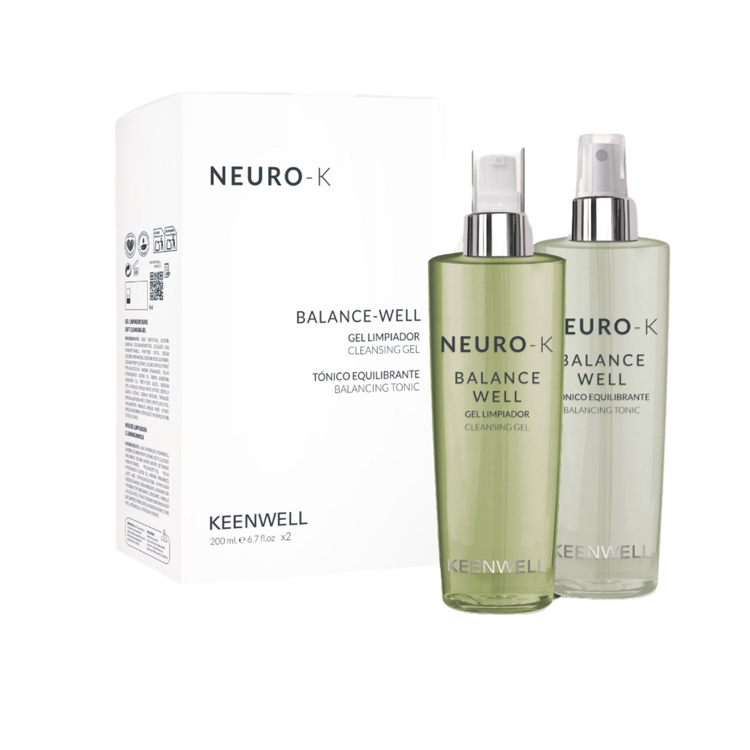 KEENWELL NEURO-K rinkinys odos PH balanso atkūrimui (valomasis gelis 200 ml + tonikas 200 ml)