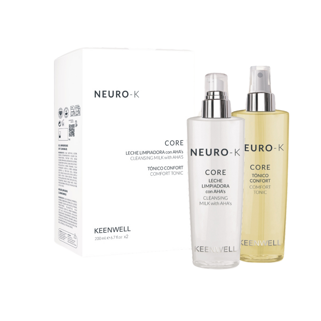 KEENWELL NEURO-K rinkinys odos valymui (valomasis veido pienelis 200 ml + tonikas 200 ml)