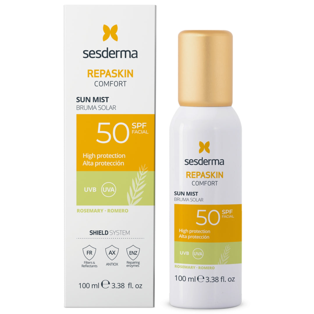 SESDERMA REPASKIN COMFORT apsauginė veido dulksna su rozmarinais ir SPF50, 100 ml