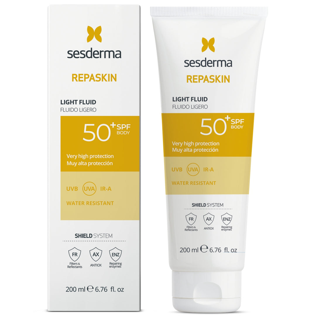 SESDERMA REPASKIN SPF50+ apsauginis fluidas nuo saulės kūnui, 200 ml