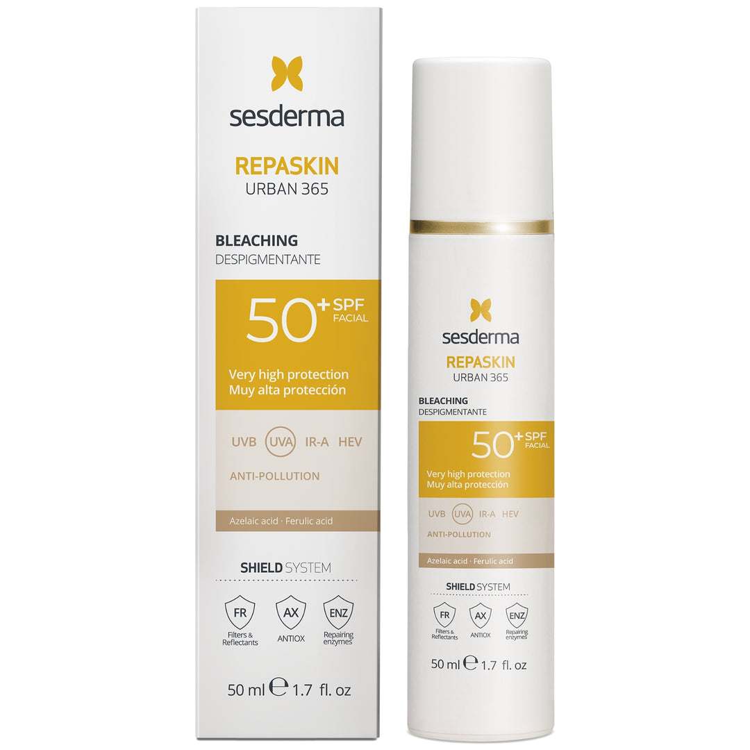 SESDERMA REPASKIN URBAN 365 pigmentaciją mažinantis veido kremas nuo saulės su SPF50+, 50 ml