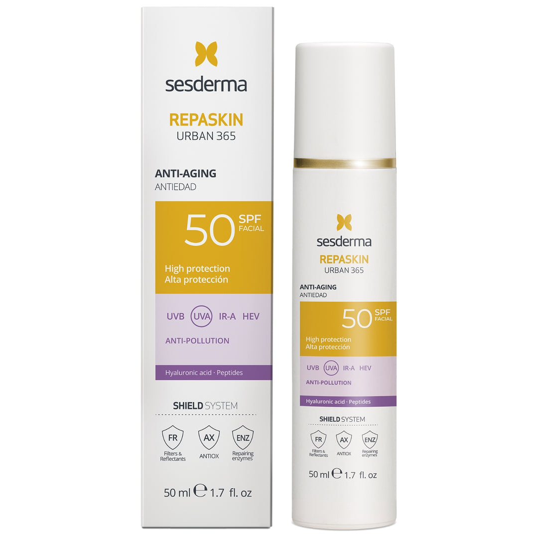 SESDERMA REPASKIN URBAN 365 jauninantis kremas nuo saulės su SPF50, 50 ml