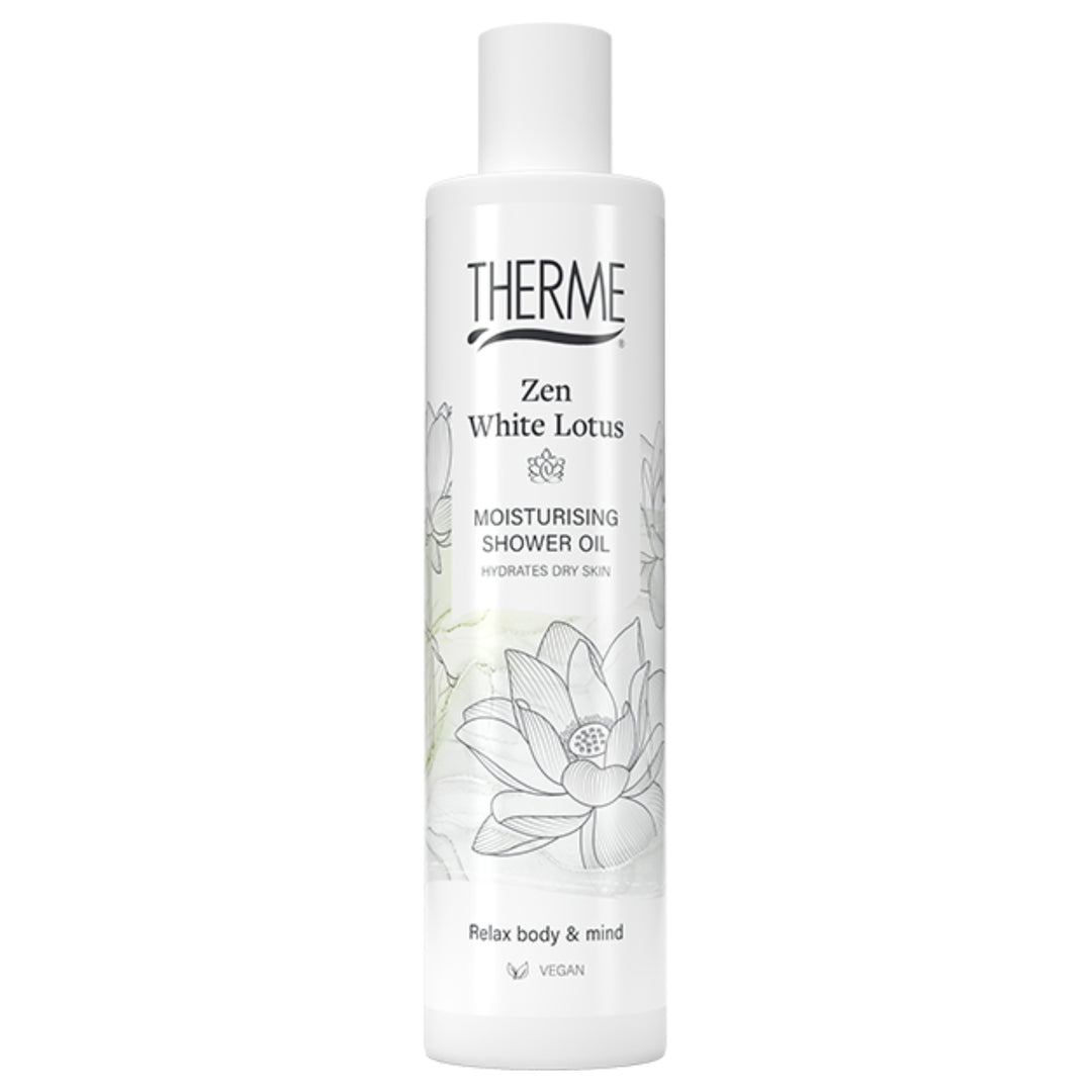 THERME ZEN WHITE LOTUS drėkinantis dušo aliejus, 250 ml