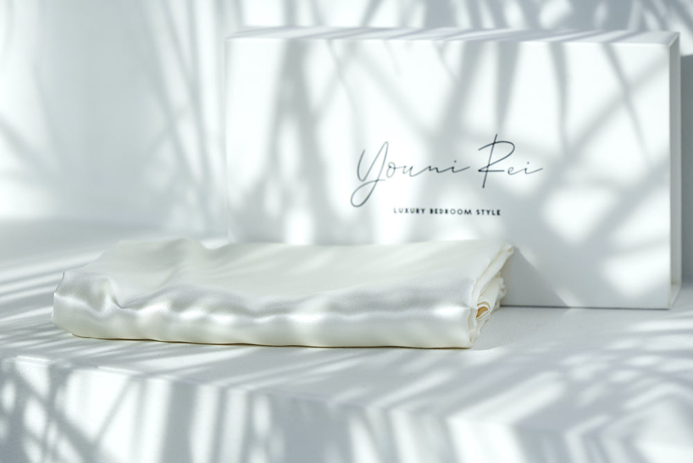 Youni Rei Mullberry šilko pagalvės užvalkalas, perlo baltos spalvos, "Pearl White", 1 vnt. - NudeMoon