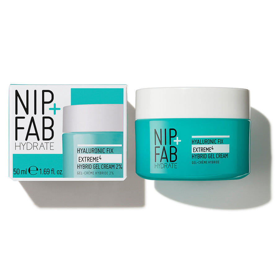 NIP+FAB gelinis veido kremas Hyaluronic Fix Extreme4 Hybrid Gel Cream 2%, 50 ml - NudeMoon