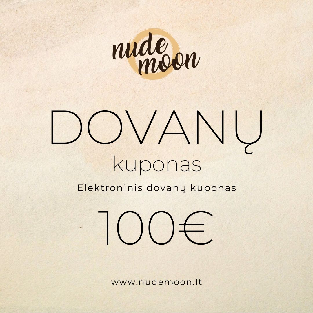 NudeMoon elektroninis dovanų kuponas, 100 eurų - NudeMoon
