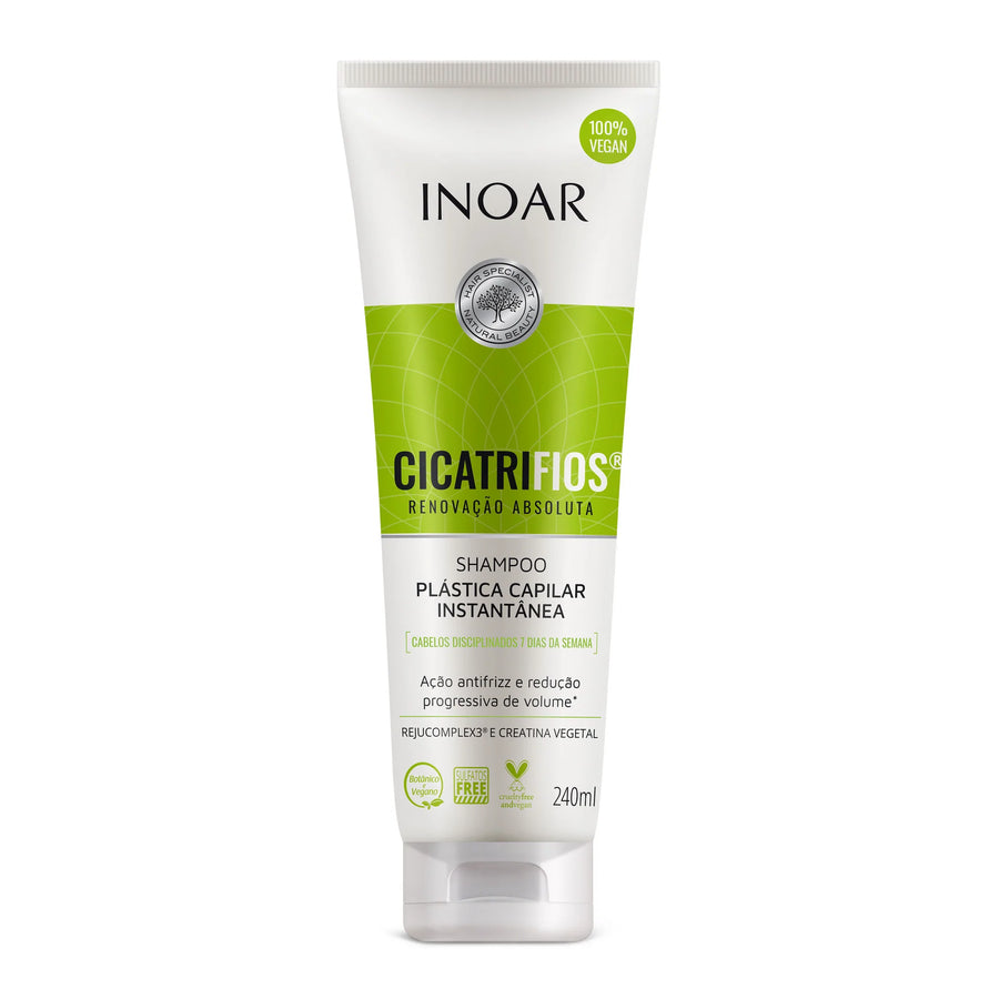 INOAR CicatriFios plauko struktūrą atkuriantis šampūnas, 240 ml - NudeMoon