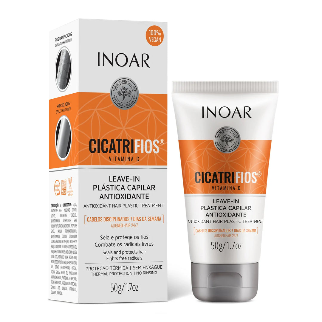 INOAR CicatriFios Vitamin C Leav-in nenuplaunamas balzamas su vitaminu C, 50 ml - NudeMoon