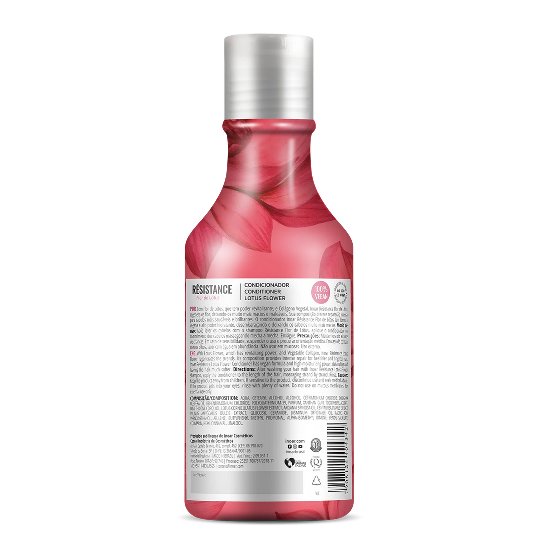 INOAR Resistance Flor de Lotus plaukus drėkinantis kondicionierius, 250 ml/1000 ml - NudeMoon