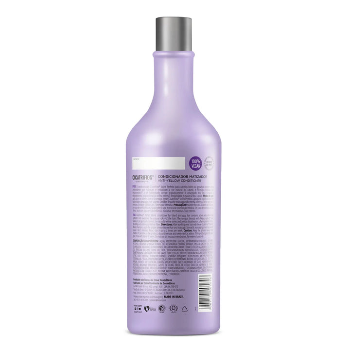 INOAR CicatriFios Perfect Blond kondicionierius šviesiems plaukams, 800 ml - NudeMoon