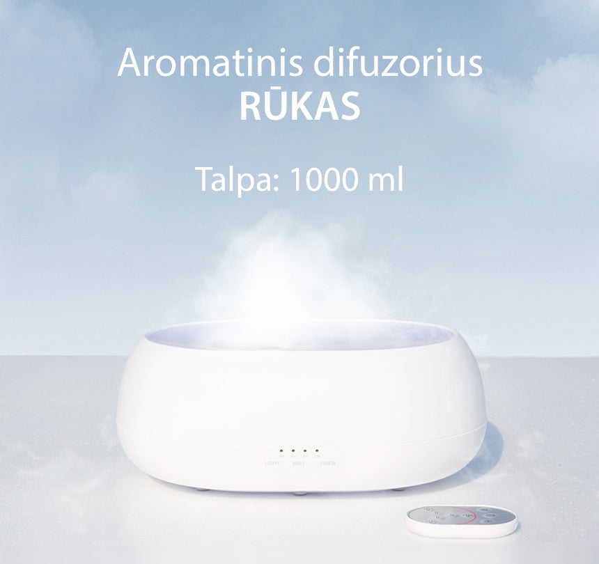 Oro drėkintuvas - Aromatinis difuzorius "RŪKAS", 1000ml - NudeMoon