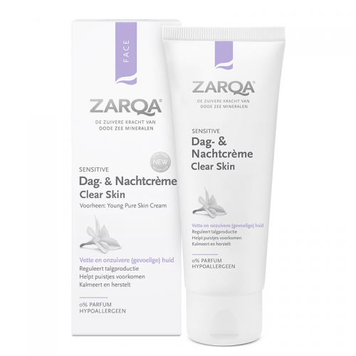 ZARQA CLEAR SKIN KREMAS Į AKNĘ LINKUSIAI ODAI, 75 ml - NudeMoon