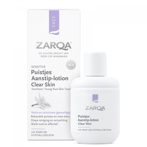 ZARQA CLEAR SKIN TAŠKINIS LOSJONAS Į AKNĘ LINKUSIOS ODOS INTENSYVIAI PRIEŽIŪRAI, 20 ml - NudeMoon