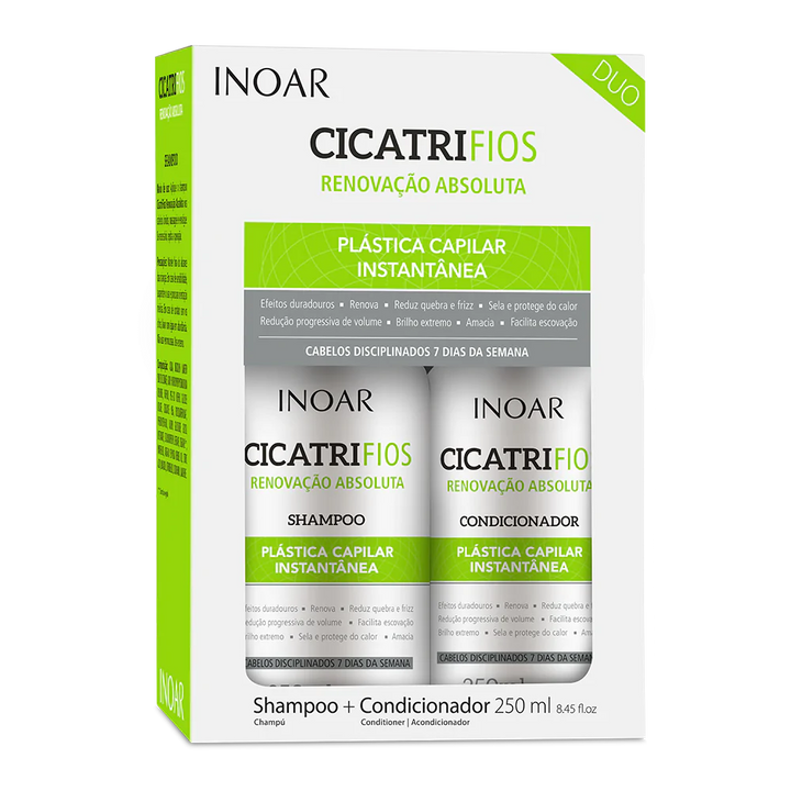 INOAR CicatriFios Duo Kit plauko struktūrą atkuriantis priemonių rinkinys, 2x250 ml - NudeMoon