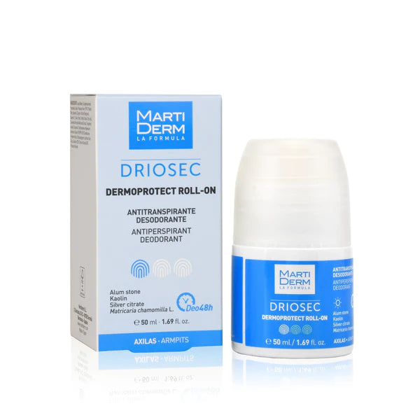 MARTIDERM rutulinis antiperspirantas ir dezodorantas DRIOSEC DERMOPROTECT ROLL-ON, 50 ML - NudeMoon
