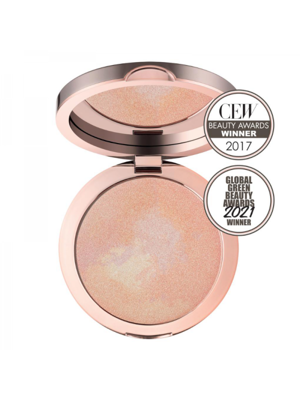 delilah PURE LIGHT ILLUMINATING POWDER švytėjimo suteikianti presuota pudra, Aura spalva, 9,9 g - NudeMoon