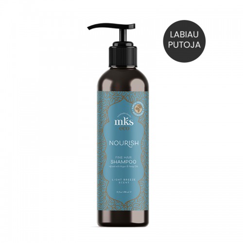 MKS ECO Light Breeze maitinantis šampūnas ploniems plaukams, 296 ml - NudeMoon