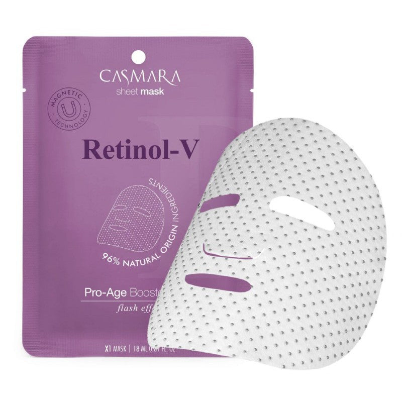 Casmara Pro Age Booster Sheet Mask Retinol – stangrinamoji veido kaukė su retinoliu ir magnetine technologija, 1 vnt - NudeMoon