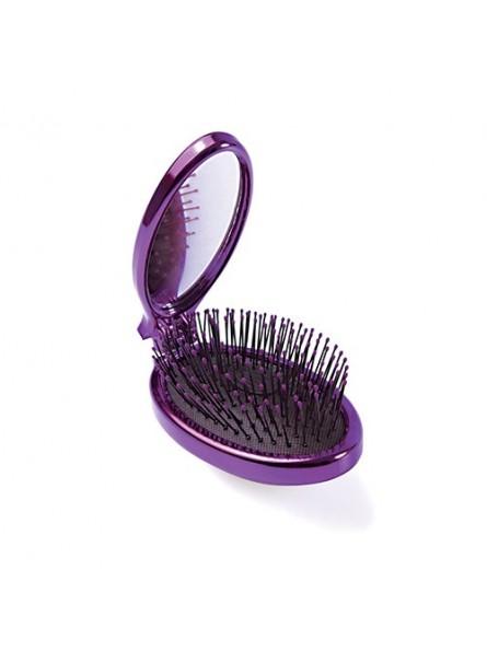 WetBrush POP&GO METALLIC kelioninis plaukų šepetys, violetinis - NudeMoon